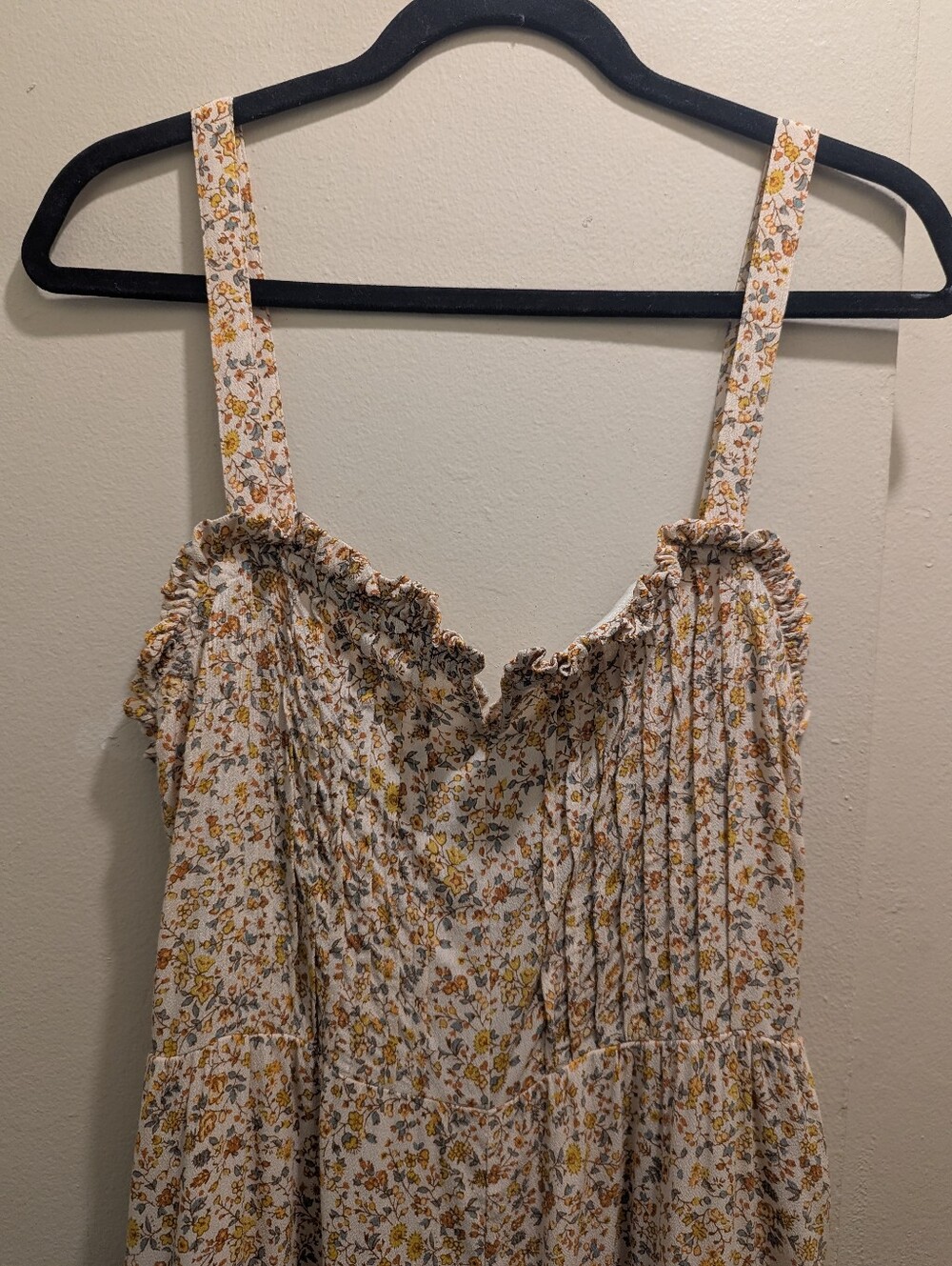 Madewell Pintuck Cami Jumpsuit in Blossoming Vines Floral Wide Leg - 8 - Picture 5 of 16